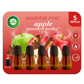 Air Wick Essential Mist Apple Cinnamon Medley refill in cozy living spaces