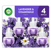 Air Wick Lavender Chamomile oil refill bottle close-up showing calming fragrance