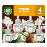 Air Wick Paradise Retreat bottle close-up for long-lasting fragrance