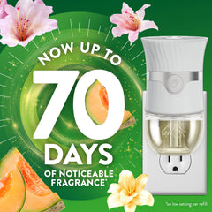 Air Wick Paradise Retreat refill in plug-unit shows convenient scent refresh.