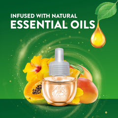 Air Wick plug-in with Hawaii Papaya Hibiscus refill demonstrates convenient, continuous aroma throughout your space.