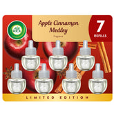 Air Wick Apple Cinnamon Medley refill for plug-in warmer, cozy autumn ambiance.