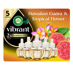 Air Wick Vibrant Nectarine Paradise bottle demonstrates long-lasting fragrance