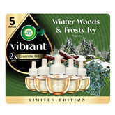 Air Wick Winter Woods refill bottle showing natural essential oils for a fresh space