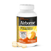 Airborne Vitamin C 1000mg chewables bottle front for immune support on the go.