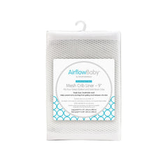 AirflowBaby breathable mesh liner for full-size cribs keeps limbs safe while preserving airflow.