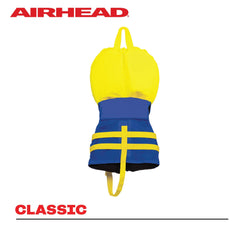 Airhead infant life jacket blue with crotch strap for secure adjustments