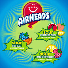 Airheads Sour Watermelon Punch bars deliver refreshing sour notes for sharing.