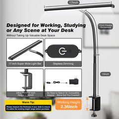 Airlonv 17-inch light bar provides broad desk illumination