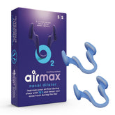 Air Max nasal dilators packaging in blue, travel-ready and discreet.