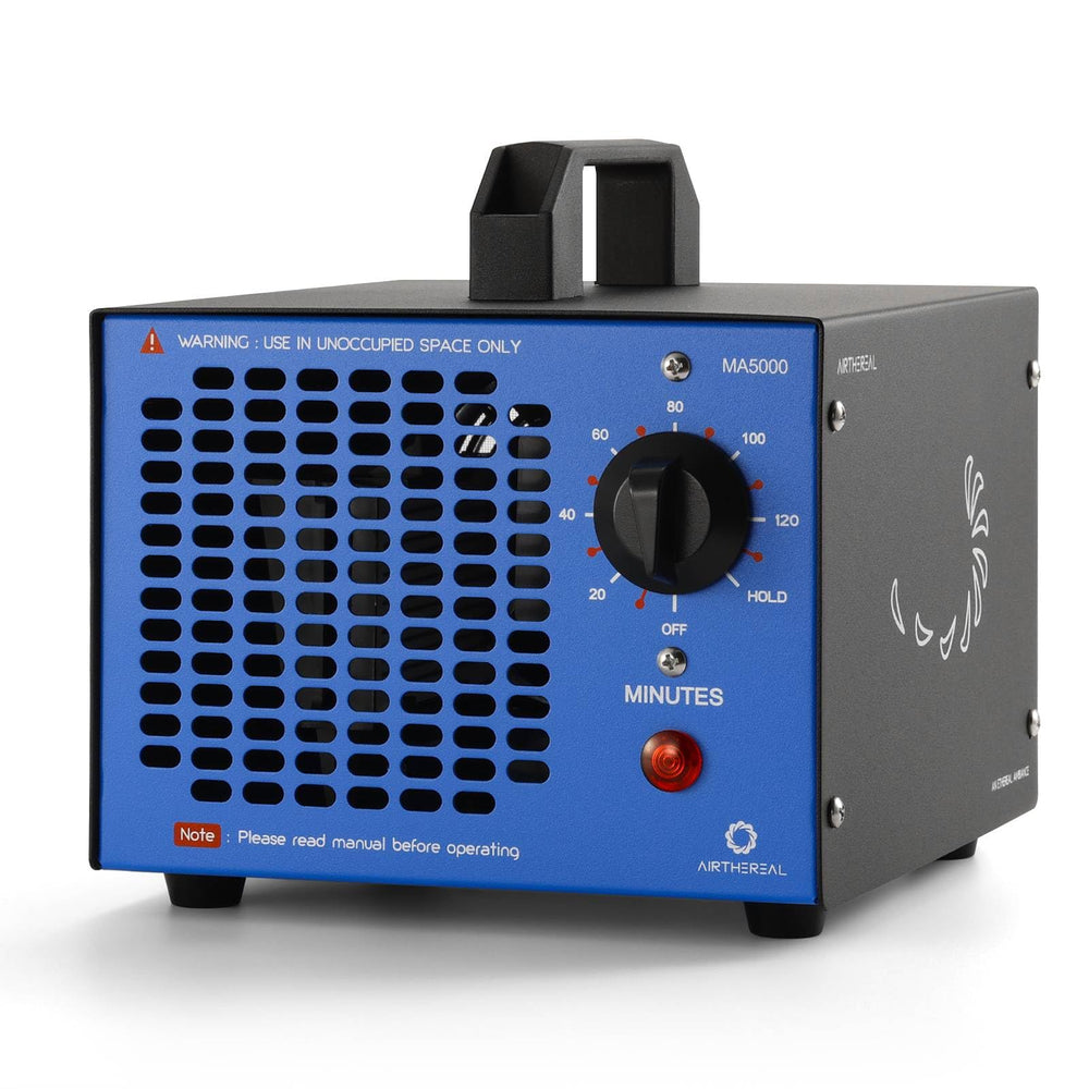 Airthereal MA5000 ozone generator front view showing powerful room odor removal capability.