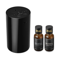 Airversa AN8Kit-C black diffuser front view for a luxurious room scent experience.