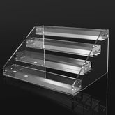 AISIDERK 12-inch acrylic riser, top view, perfect for four-tier cosmetics display.