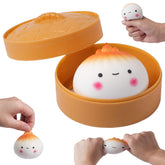AiSiXin squishy dumpling stress ball – front view; soothing tactile relief for focus and calm.
