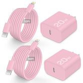 AISNI fast charger block, pink, 20W PD USB-C, front view