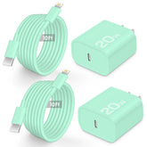 AISNI fast charger block with 10ft cable powering iPhone 14 on the go