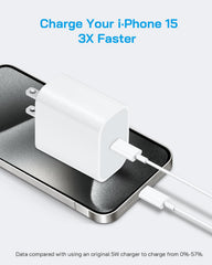 AISNI USB-C 6ft cable for iPhone series offers durable built-in data transfer.