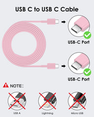 AISNI USB-C Charger with 6.6 ft cable extends charging reach