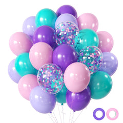 Aiwolf pink purple teal balloon mix for festive party decor and photo-worthy backdrops.