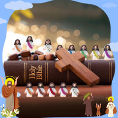 Ajabavbd small Jesus figurines—compact ornaments for home or school activities.