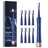 AJELU IPX7 waterproof toothbrush front view in blue.