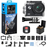 AKASO EK7000 4K video capture showing vibrant action footage with 30fps
