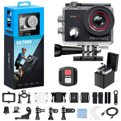 AKASO EK7000 Pro front view ready for dynamic action footage