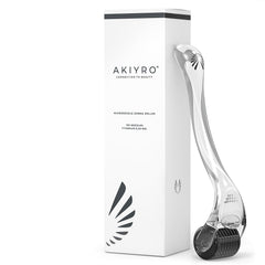 AKIYRO Derma Roller 0.30mm close-up with 192 needles for at-home use