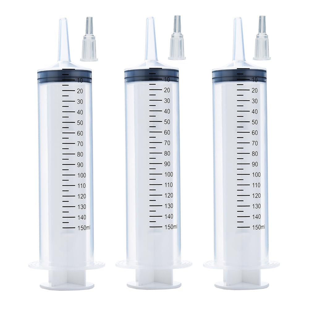 AKRAF 3 piece 150ml syringe set for precise dispensing across liquids and mediums.