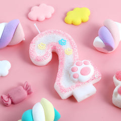 AKURIEEY cat paw cake topper in pink for pet birthdays