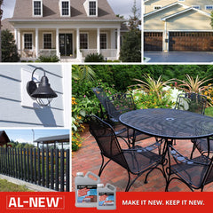 AL-NEW restoration action on metal surfaces showing smooth, refreshed shine.