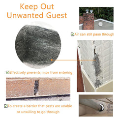Alabrocon steel wool roll around pipes provides flexible, durable barrier.