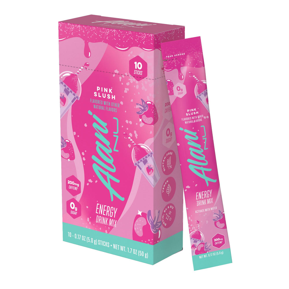 Alani Nu Pink Slush Energy Sticks in packaging for convenient energy on the go.