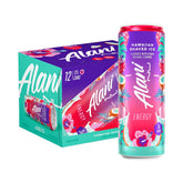 Alani Nu Hawaiian Shaved Ice can front view, zero-sugar energy boost.