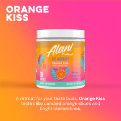 Alani Nu Orange Kiss dissolved in water for steady energy during workouts.