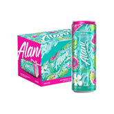 Alani Nu Watermelon Wave can front shows brand and flavor for a refreshing energy boost.