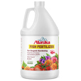 Alaska Fish Fertilizer OMRI 115oz bottle provides organic nourishment for vegetables.