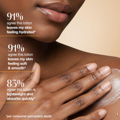 Shea butter detail in Alba Botanica Daily Moisturizing Lotion signals deep moisturization