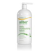 Alba Botanica Lotion Emollient Unscented bottle front view for gentle daily hydration.