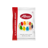 Albanese 12 Flavor Gummi Bears pack with colorful bears, ideal for sharing
