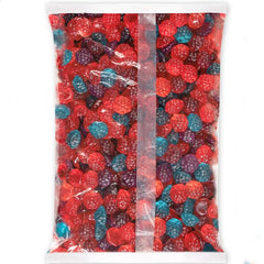 Albanese Gummi Berries soft chew close-up highlighting juicy fruit bites.