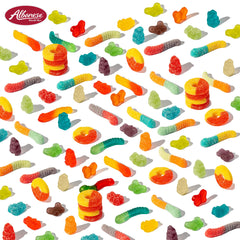 Albanese gummies natural-flavors colors emphasize quality and vibrant appearance.