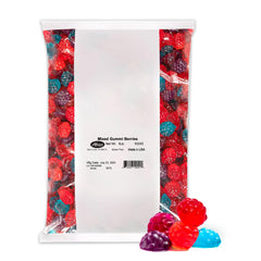 Albanese Mixed Gummi Berries bag close-up with bright colors and fruity flavor.