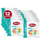 Albanese Sugar Free Gummi Bears 12-pack on display, variety flavors for sugar-conscious snacking.
