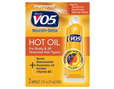 Alberto VO5 Hot Oil Therapy bottle ready to restore moisture in hair.