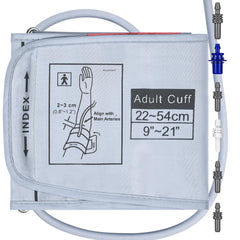 Alcarefam XL cuff on arm with adjustable 9-21 inch fit for comfort.