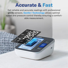 Alcedo blood pressure monitor two-user view for separate tracking at home.