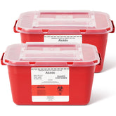 Alcedo sharps container with clear lid view for safe disposal