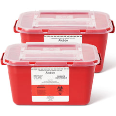 Alcedo sharps container with clear lid view for safe disposal
