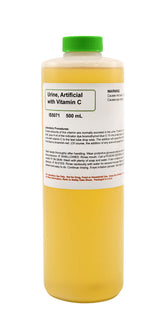 ALDON urinalysis demo fluid with Vitamin C for 500ml – ideal for practice and observation.